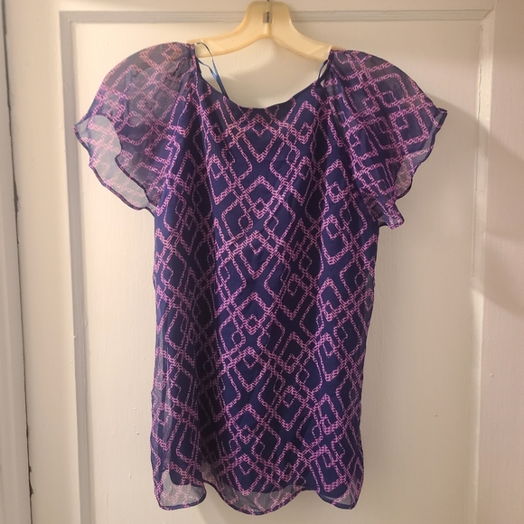 NWT Jaclyn Smith Purple Blouse Size Small - Picture 2 of 3